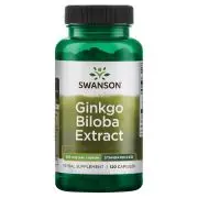 Swanson, Ginkgo Biloba Extracto Std, 60mg,120 cápsulas