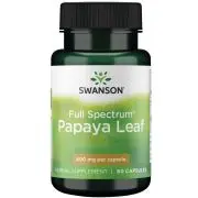 Swanson, Full Spectrum Hoja de Papaya, 400mg, 60 cápsulas