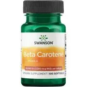Swanson, Betacaroteno 25,000IU (7,500mcg), 100 cápsulas blandas