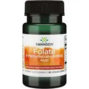 Swanson, Folato Ácido 5-Metiltetrahidrofólico, 800mcg, 30 cápsulas
